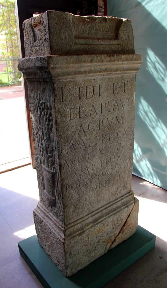 Altar dedicated to Isis and Serapis